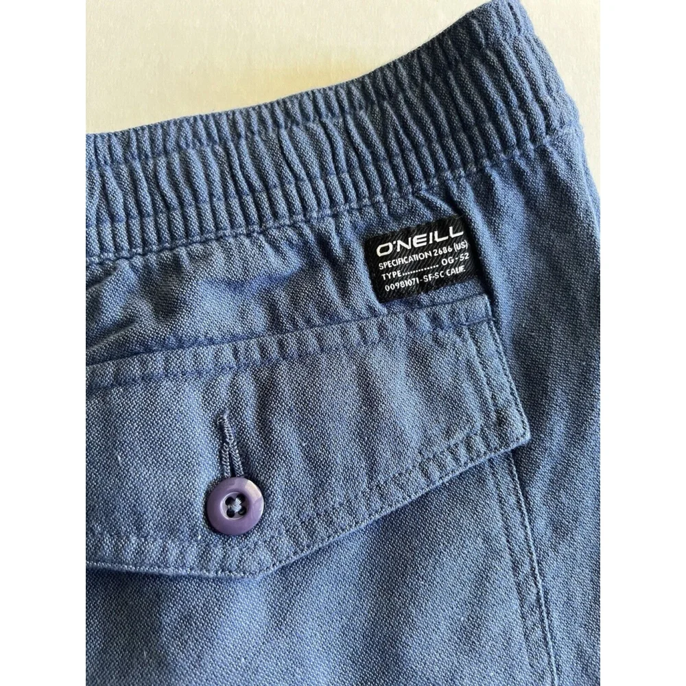 O'Neill Willow Elastic Waist 8" Hybrid Shorts Pull On Relaxed Fit Dark Blue Golf - Picture 7 of 7